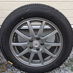 出品本日まで スタッドレスタイヤ 四本 ホイール付き 225/55R17