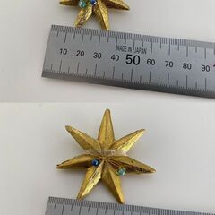 クリスマス飾り　星(7芒星)のオーナメント　ゴールドの画像