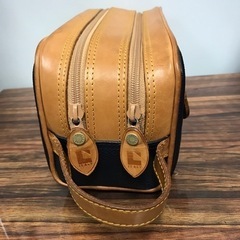 K2412-085 LOUIS COLBERT セカンドバッグ ダークネイビー/ブラウン キズ汚れ有りの画像