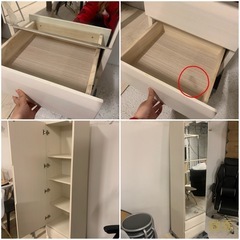 ✨鏡一体型収納✨ホワイトの画像