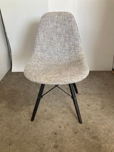 【D-295】ダイニングチェア　スチール脚 中古 激安 家具 グレーカラー