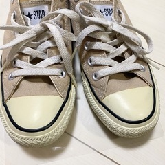 ベージュ コンバース　23.5cmの画像