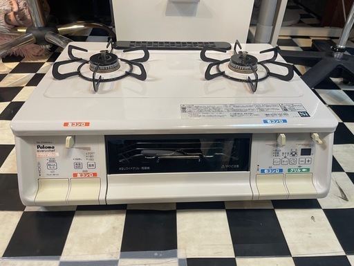 【リサイクルサービス八光】2020年製　パロマ　ガスコンロ　都市ガス用　エブリシェフ　左強火　PA-370WHA-L