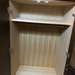 【募集継続中】オーク材×桐材　ワードローブ　衣装タンス　3枚扉　収納　箪笥の画像