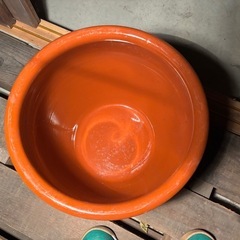 常滑焼　8号★久松窯 かめ 大型　丸壺蓋付　漬物容器 味噌甕 梅干し壺◆昭和レトロ★美品の画像