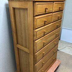 昭和レトロ　木製　7段チェスト　箪笥　タンス　古家具　古民家　当時物　1203-4の画像