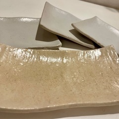 値下げ⭐️四角いお皿　ナチュラル　
