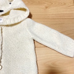 GAP　くま耳カーディガン 80の画像