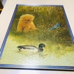 猫絵画パズル完成品の画像