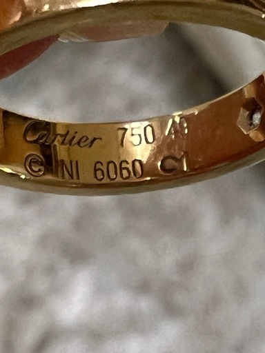 カルティエ　Cartier 750ゴールド ミニラブリング ダイヤ　1