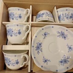 花唐草コーヒーカップ＆ソーサー　5客セット