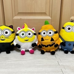 ほぼ未使用 ミニオン ぬいぐるみ 4点セット 単品可 クレーンゲ...