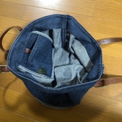 デニム生地トートバッグの画像