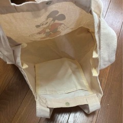 ミッキーマウス トートバッグ アイボリーの画像