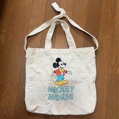 ミッキーマウス トートバッグ アイボリー