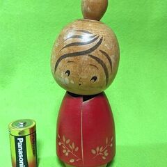 【趣味のこけし３】創作品 佐藤翠崖作★高さ21ｃｍ　幅８ｃｍ位◎