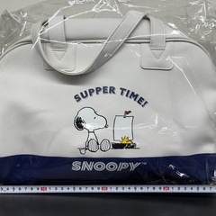 スヌーピー！PVCレザーバッグ！ホワイトの画像