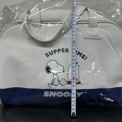 スヌーピー！PVCレザーバッグ！ホワイトの画像