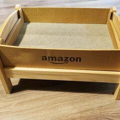 猫　爪とぎ　IKEAベッド+アマゾン公式爪とぎ