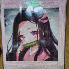 ダイヤモンドアート【竈門禰豆子】完成品