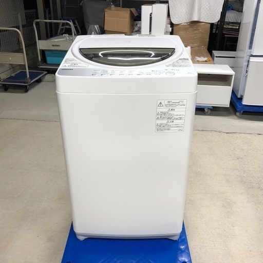 【洗浄済】2018年製 東芝全自動洗濯機「AW-6G6」6.0kg