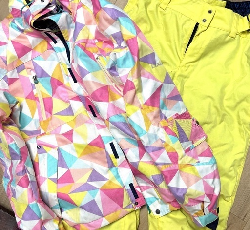 icepardal スノボ パンツ　フード　ジャケット　トップス　パステル　レモン　モザイク　イエロー　蛍光　レディース スノーボードウェア スキーウェア ボードウェア スノボウェア 上下セット スノーボード スノボー スキー スノーウェア ICEPARDAL アイスパーダル