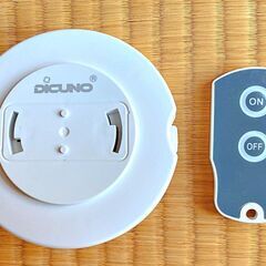 DiCUNO 照明リモコンスイッチ 引掛けシーリング用 ペンダント型照明器具専用 丸型 配線不要 白 受信機1個+送信機1個入りの画像
