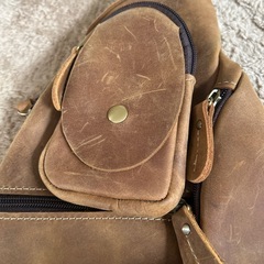 本革　ボディバッグ　メンズの画像