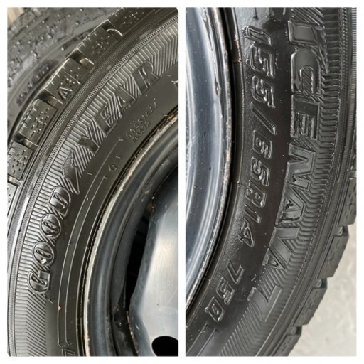 スタッドレスタイヤ グッドイヤーアイスナビ7  155/65R14