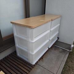 [決まりました]白3段衣装ケース2個の画像