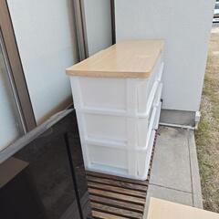 [決まりました]白3段衣装ケース2個の画像