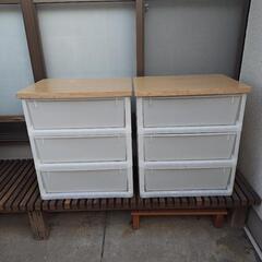 [決まりました]白3段衣装ケース2個の画像