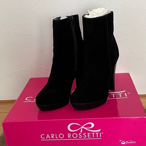 値下げしました●新品 CARLO ROSSETTI  本皮ブーツ  23.5cm  6 1/2