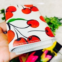 本革✨SAINT LAURENT PARIS✨サンローラン✨チェリー✨財布✨希少の画像