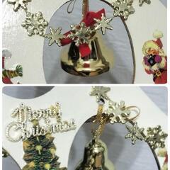 リバーシブル クリスマスツリー ボード 木製 レトロ アンティークの画像