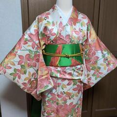 👘 正絹 小紋 👘身丈166cm 裄丈 66cm　 処分価格