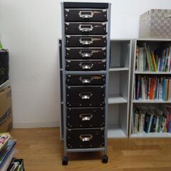 引き出し　9段　紙　金属　キャスター