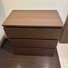 イケア（IKEA）マルムベッド・マルムチェスト３段・マルムチェスト２段×2の画像