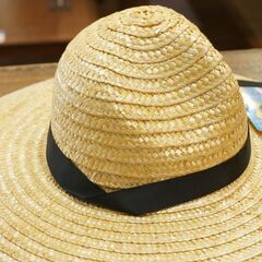 (Y)北大前! 札幌 引取 未使用品 GREEN FiNGER グリーンフィンガー 麦わら帽子 サンシェード UVケア Lサイズ相当 #6743 直径 約44cm 頭周囲 約60cm 深さ 約16cm 1037837の画像