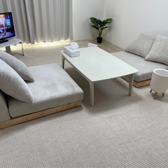 ☆人気　おしゃれなローソファー2セットの画像