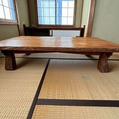 ⑦【木製ローテーブル(大)】の画像