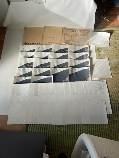 銀河鉄道999 セル画 18枚 セル画用 原画 20枚 その他原画 6枚 合計 44枚 封筒類 一式 稀少 松本零士 中古品