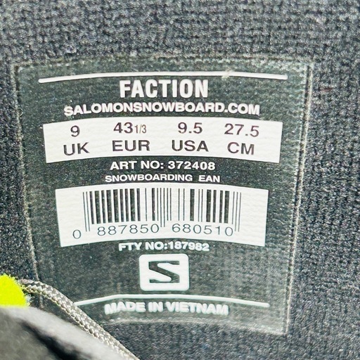 サロモン salomon faction 27.5cm スノーボード ブーツ