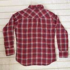 【値下げ】ＥＤＷＩＮ　長袖チェックシャツ　メンズＸＬ　赤色の画像