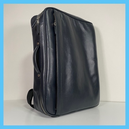【1点限定】 新品 ビジネスレザーファクトリー ビジネスバックパック ネイビー