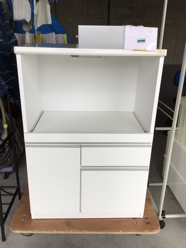 ●販売終了●※値下げしました※  レンジ台　キッチン収納　ホワイト　中古品