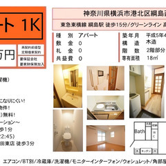 値下6.5→5.7/入居費用0/東横線急行駅/保険料無料/家電・光ネット無料/BT別/角部屋 − 神奈川県