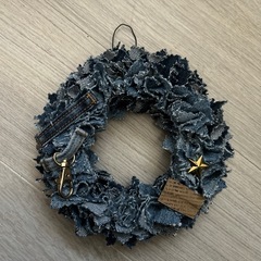 デニムリース ハンドメイド