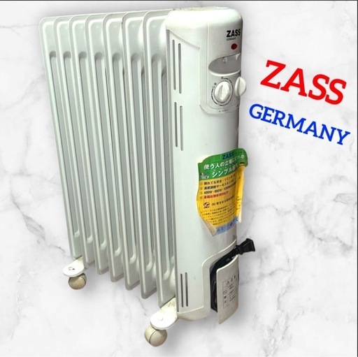 ZASS❤電気オイルヒーター　10段階温度調整　コード収納・キャスター付き　暖房器具