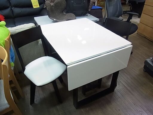 NITORI　ニトリ　伸縮式　ダイニング4点セット　DTピア3　ダイニングテーブル　DCピア2　ダイニングチェア　回転チェア　ダイニングベンチ